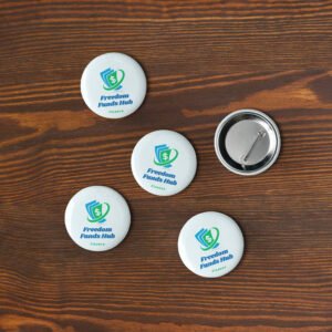 Freedom Funds Hub Set of pin buttons