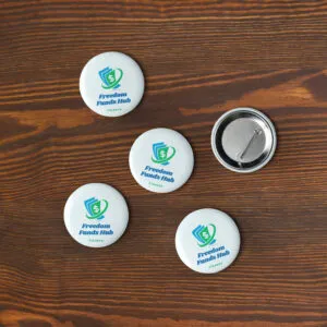 Freedom Funds Hub Set of pin buttons